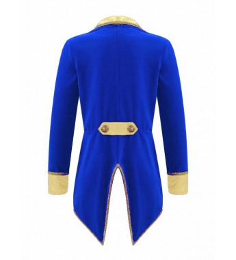 Kids Girls Party Showman Costume Lapel Collar Long Sleeves Tuxedo Coat for Role Play Performance