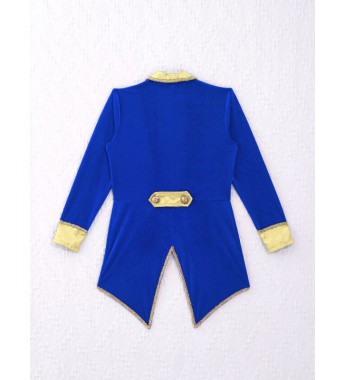 Kids Girls Party Showman Costume Lapel Collar Long Sleeves Tuxedo Coat for Role Play Performance