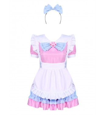 Women French Maid Costume Anime Lolita Cute Tutu Dress Outfits Apron Fancy Dress