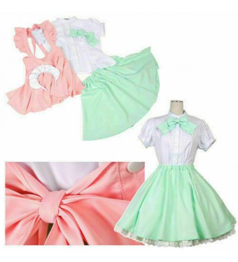 Japanese Lolita Doll Fancy Dress Maid Waitress Uniform Costume for Cosplay Party