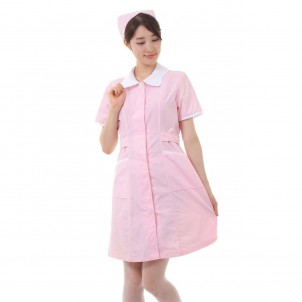 Japanese Women Nurse uniform Suit Pink Cosplay costume Set