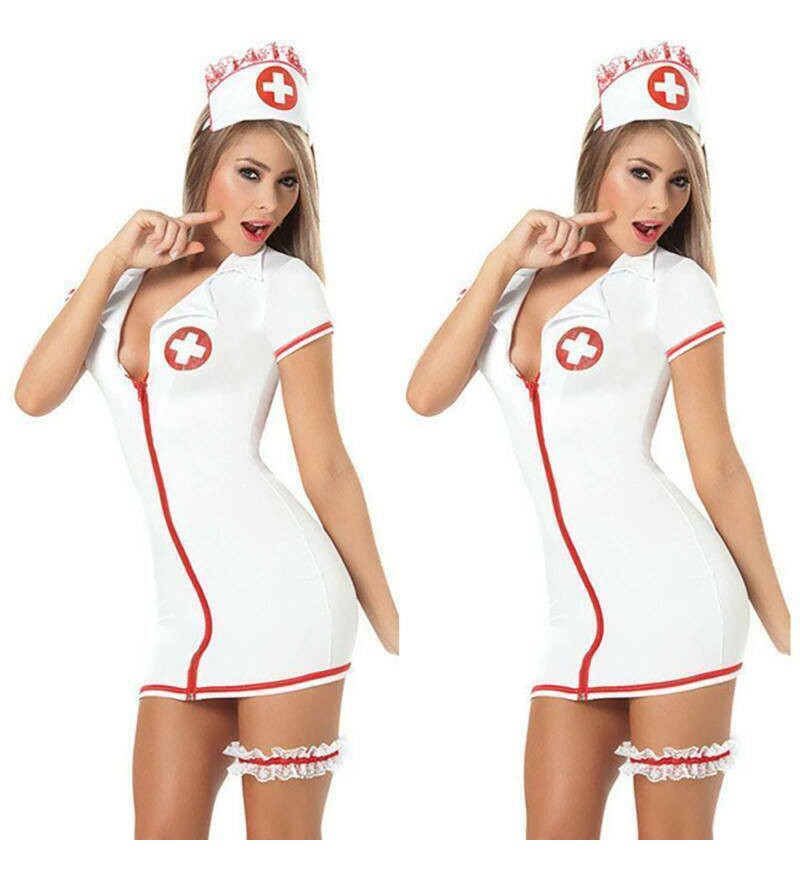 Womens Sexy Cosplay Uniform Outfits Nurse Lingerie Nightdress Sleepwear Dressing