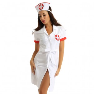 Women's Sexy Lingerie Naughty Nurse Uniform Cosplay Costume Outfits Fancy Dress