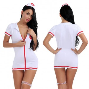 Women's Sexy Lingerie Naughty Nurse Uniform Cosplay Costume Outfits Fancy Dress