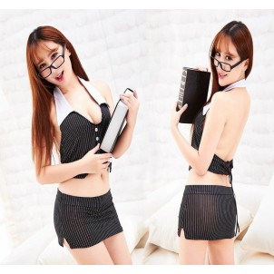 Teacher Uniform Secretary OL Cosplay Coatume Sexy Woman Girls Dress Lingeries