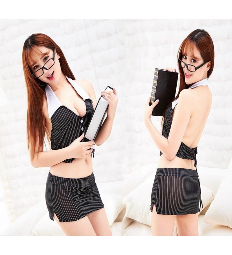 Teacher Uniform Secretary OL Cosplay Coatume Sexy Woman Girls Dress Lingeries