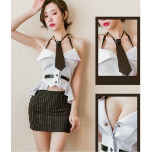 Women Sexy Secretary Teacher Uniform Lingerie Party Costume Role Play Cosplay