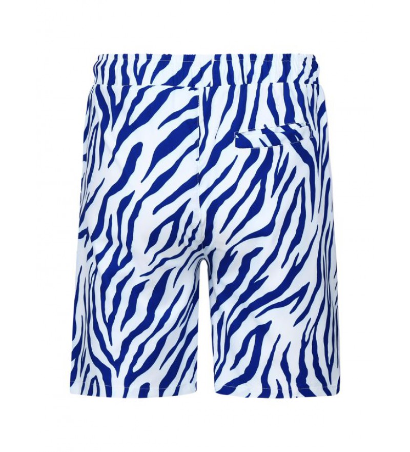 Men Quick-drying Swimming Trunks Holiday Drawstring Shorts with Pockets