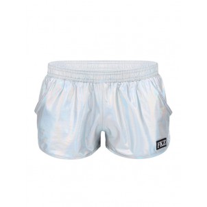 Men Holographic Shiny Metallic Trunks Swimsuit Low Rise Boxer Shorts Underpants