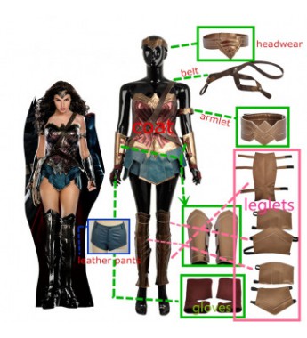 Deluxe Wonder Woman Costume Complete Cosplay Costume