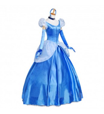 Disney Cinderella Princess Cosplay Outfit For Children and Adults Halloween Costume